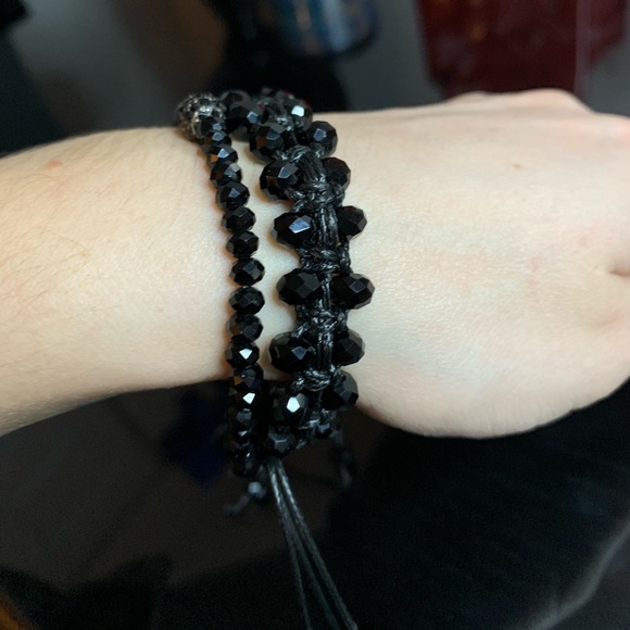 2 shiny black beads bracelets🖤💎 - Picture 5 of 6